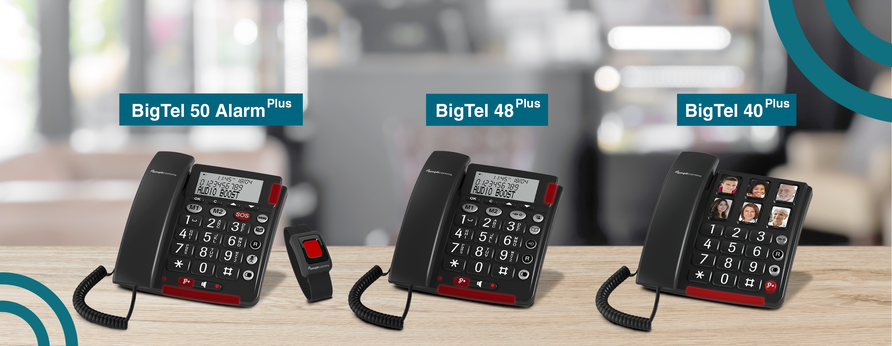 Amplicomms - Amplicomms Bigtel 40 plus - Téléphone fixe senior