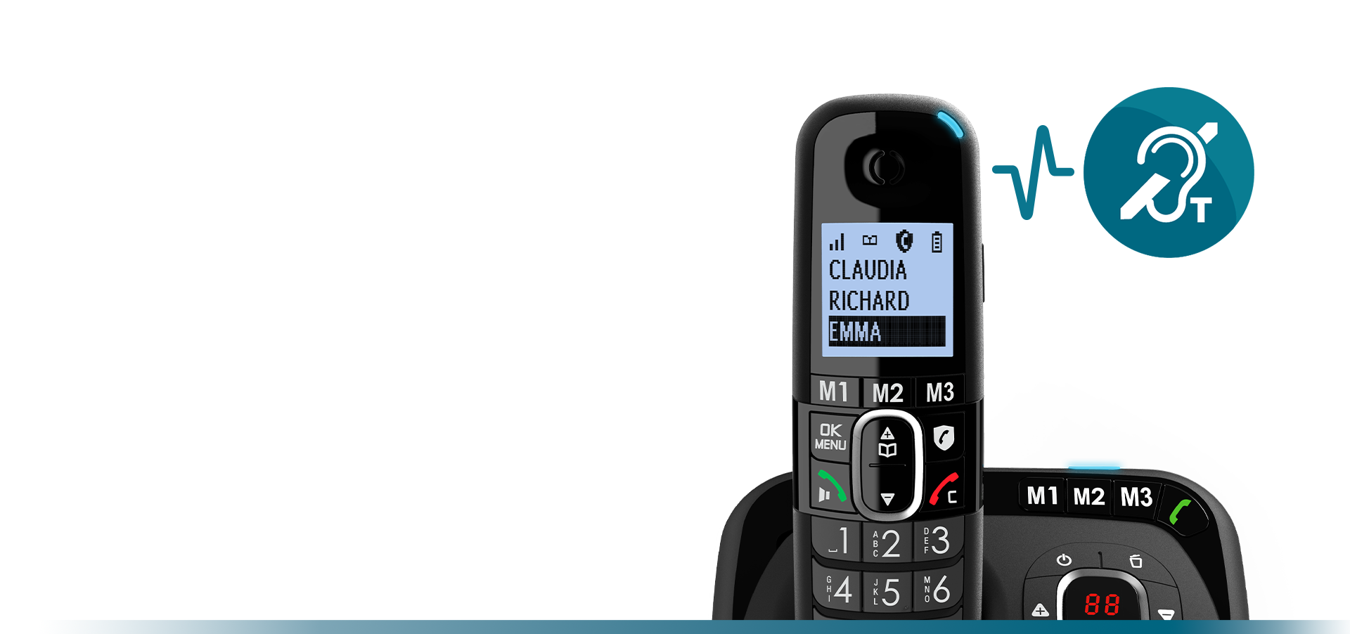 Amplicomms M 510 C 4G Smartphone con pulsera SOS de emergencia para personas  mayores y correa para el cuello - Auriseo