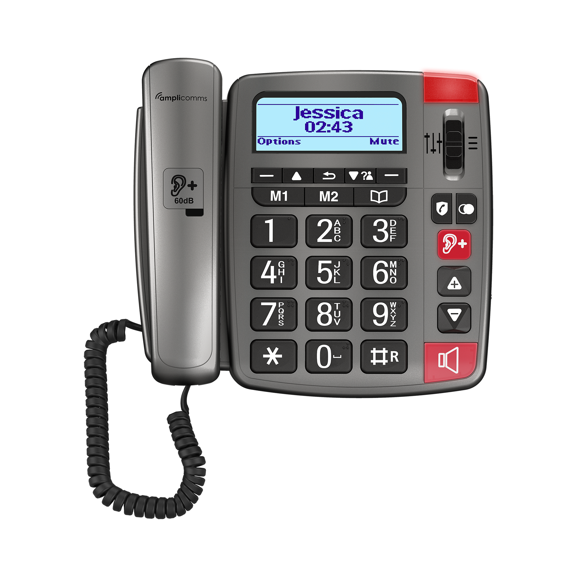 Téléphone fixe filaire Amplicomms 1580 Combo - Auriseo